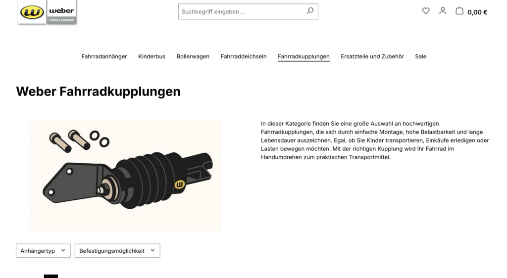 Screenshot Weber Technik